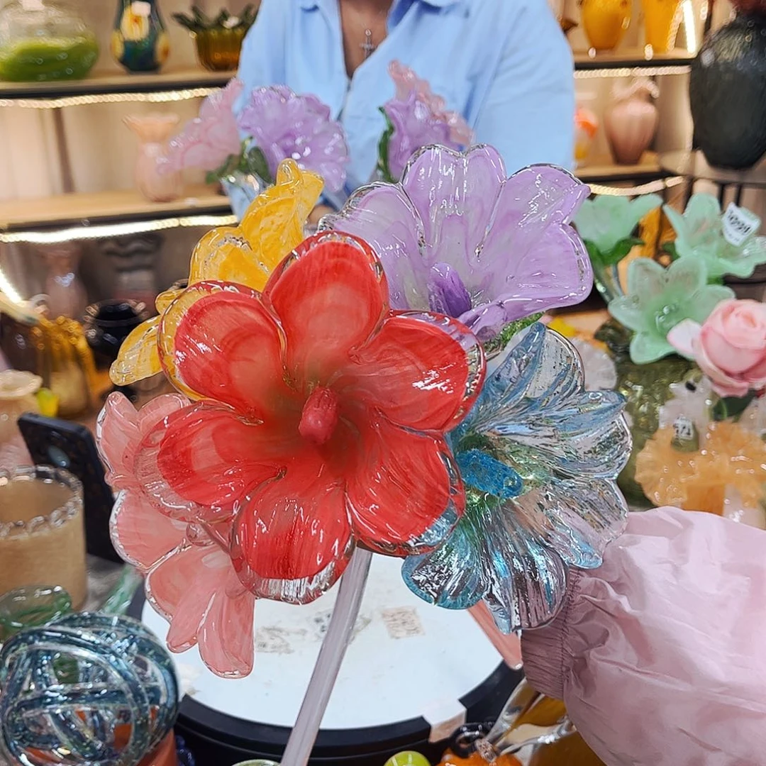 5朵百合家悦美居琉璃摆件全品