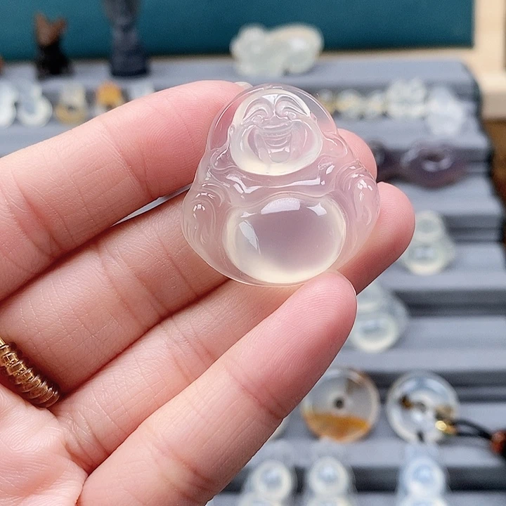 玛瑙/玉髓吊坠未镶嵌狗*理