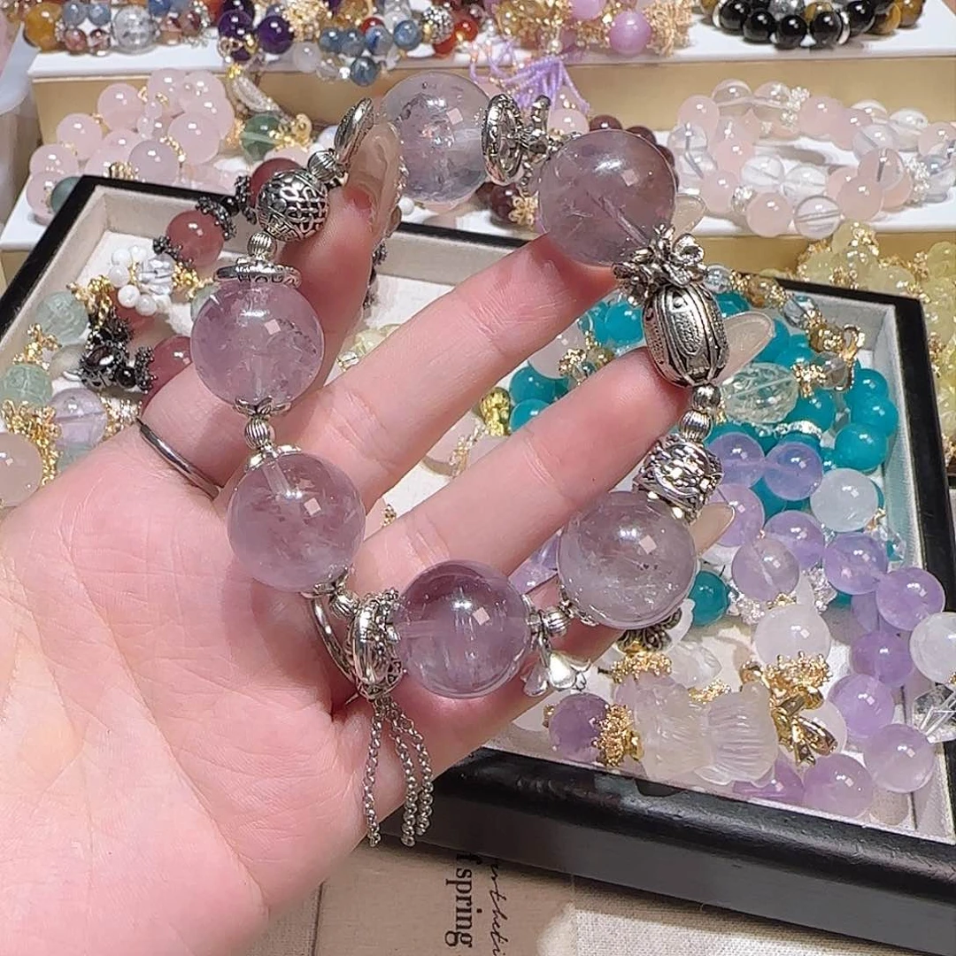 水晶手链未镶嵌石**豆八