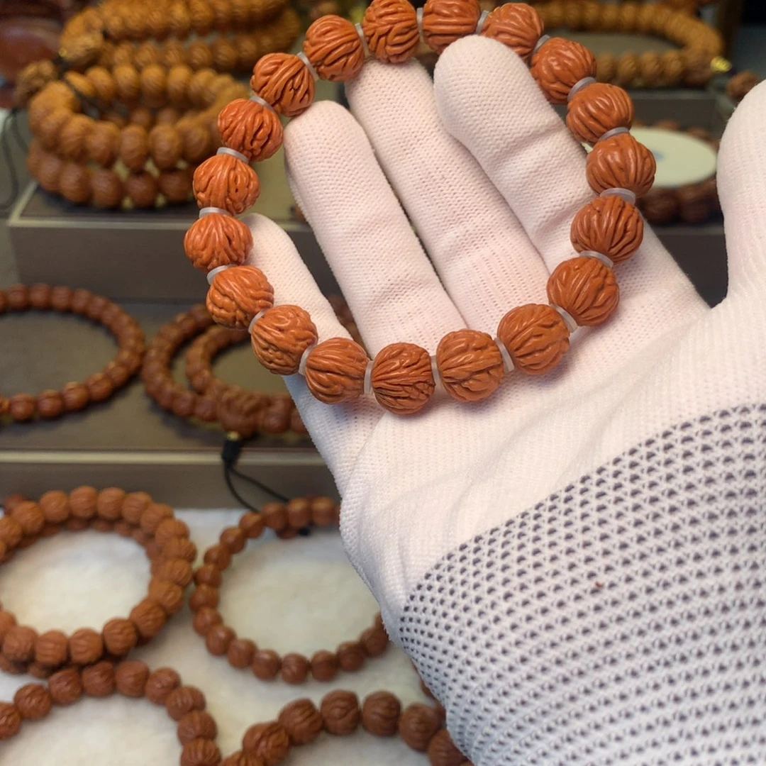 桃核手串秦岭龙纹