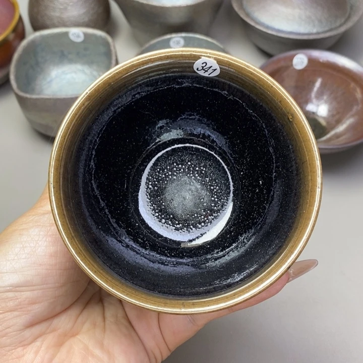 茶盏建窑建盏磨底柴烧微瑕