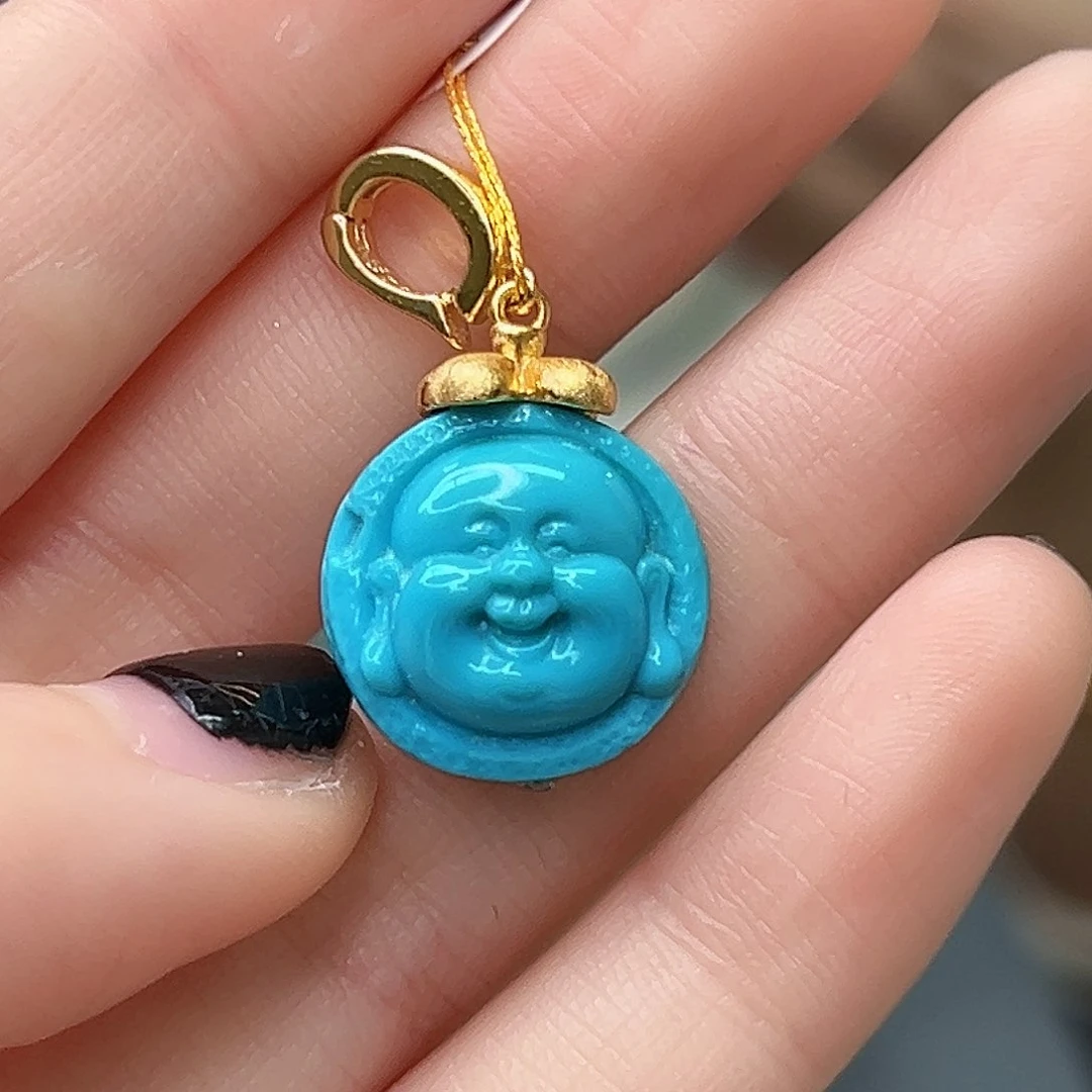 绿松石珠宝奇石18K金镶嵌