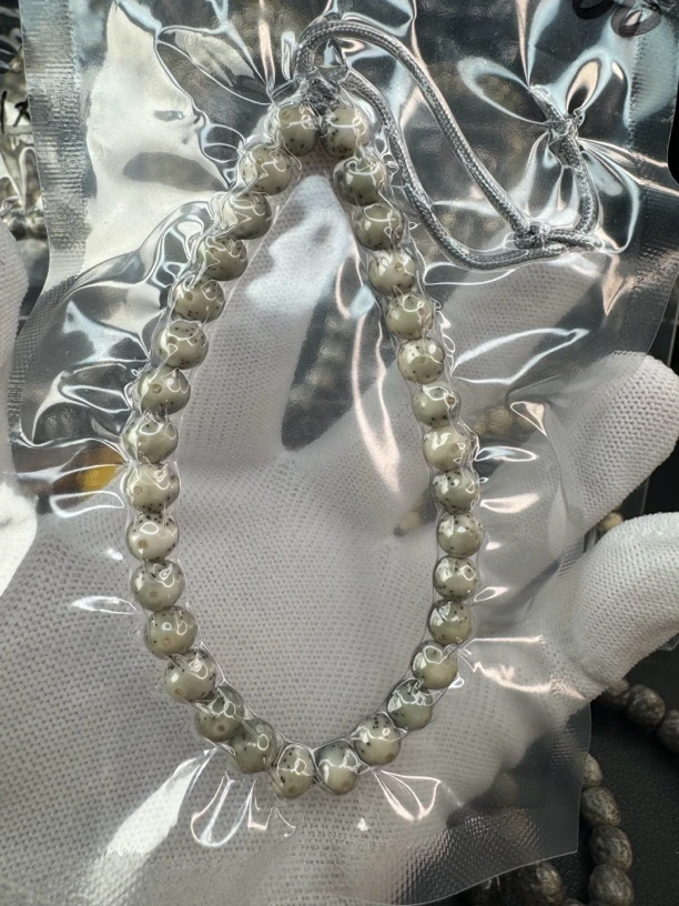 星月菩提，圆珠手持正月半壁留白款7*7mm