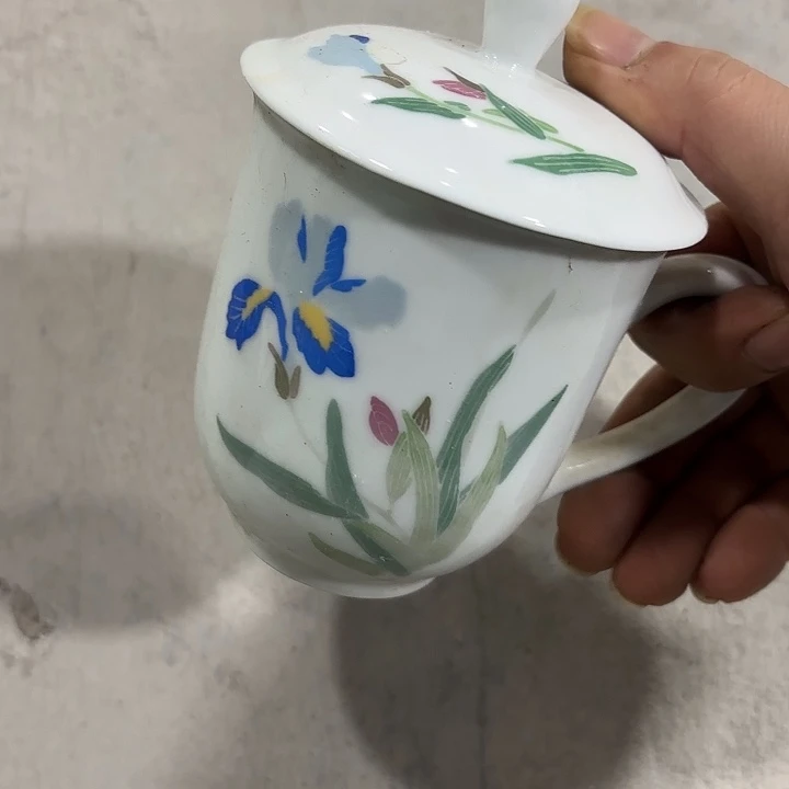 陶350毫升容量，杯子微瑕手绘的
