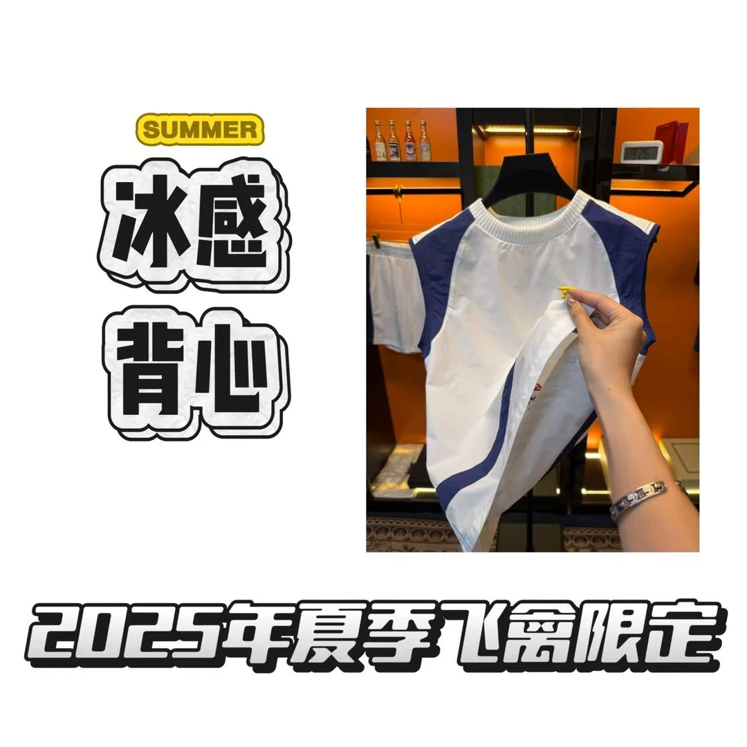 LZ0147 欧洲站定制款飞禽男士冰感背心