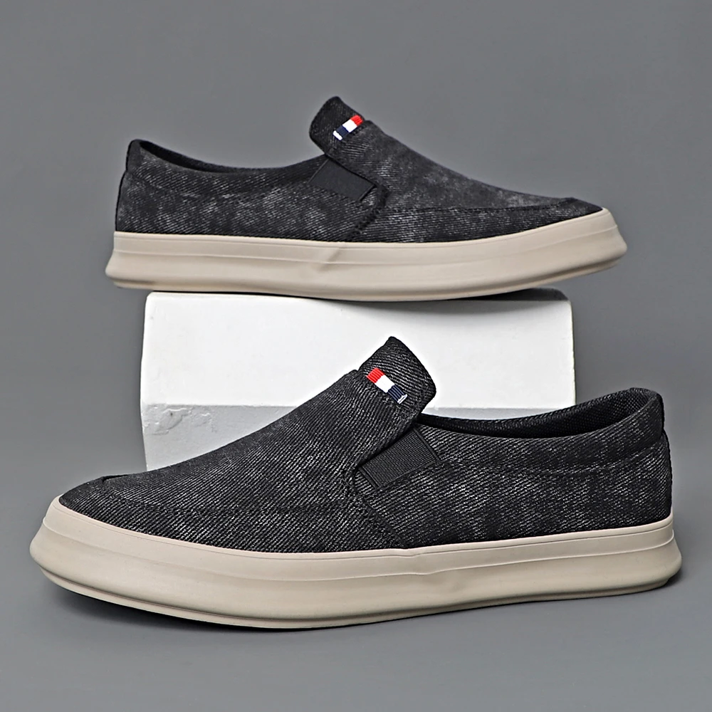 春夏男士透气懒人帆布鞋潮流复古水洗休闲鞋子低帮软底男鞋*25011