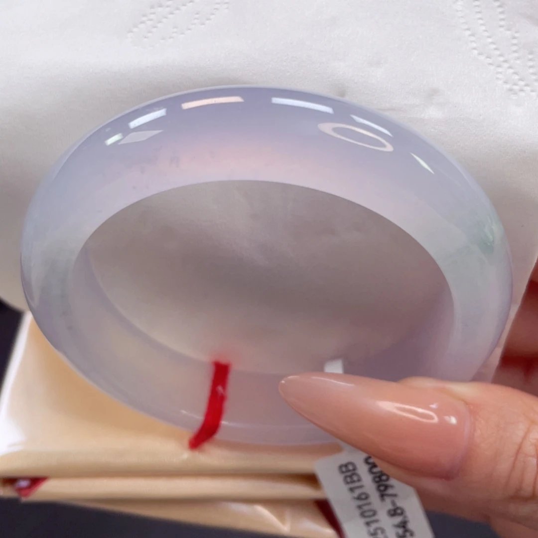 未镶嵌手镯翡翠54.8局部高冰 冰粉温柔大小姐41号