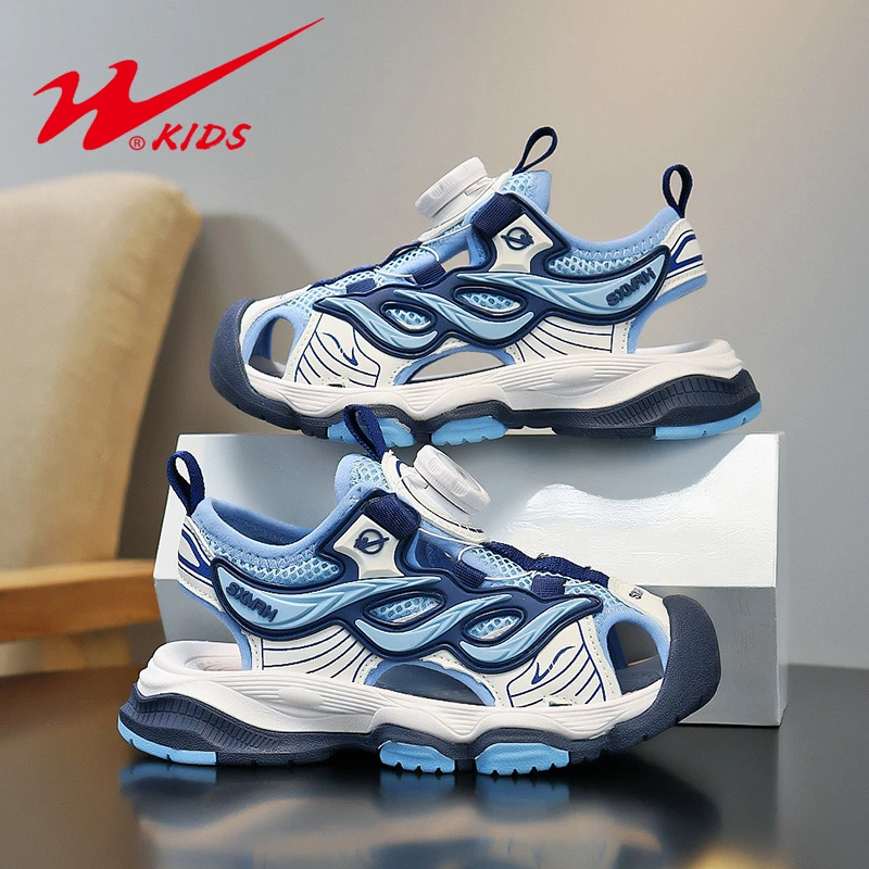 双星男童包头凉鞋6-12岁潮款夏季中大童防滑儿童沙滩鞋男孩鞋子