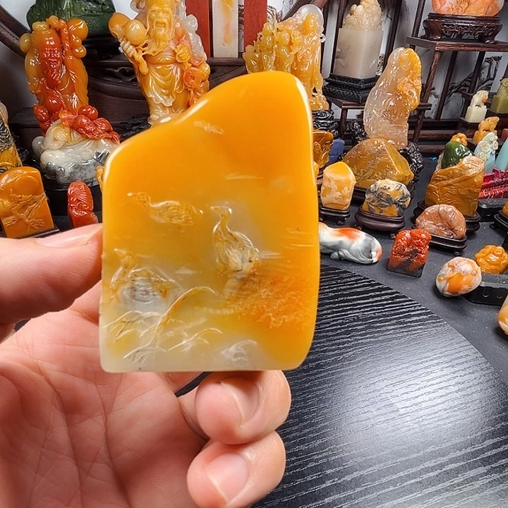 寿山石老性结晶纹洋石