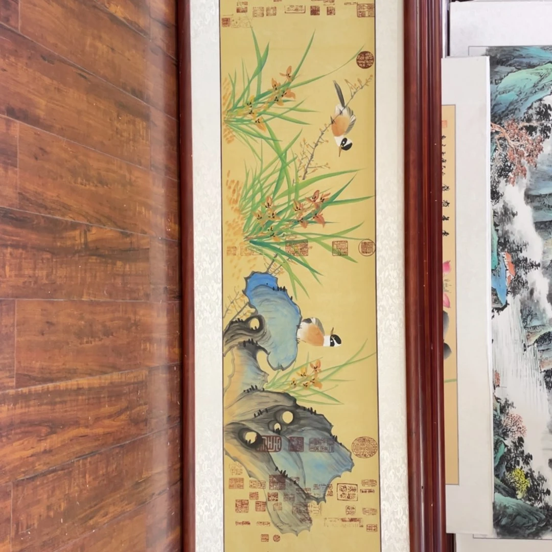 国画带框尺寸48*163厘米