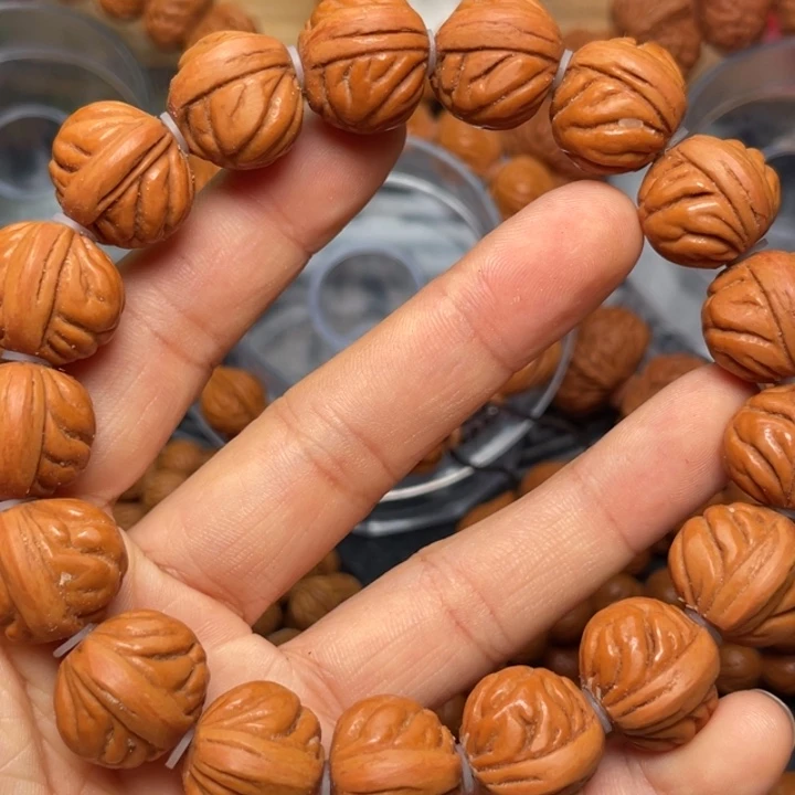 桃核手串龙纹桃核34