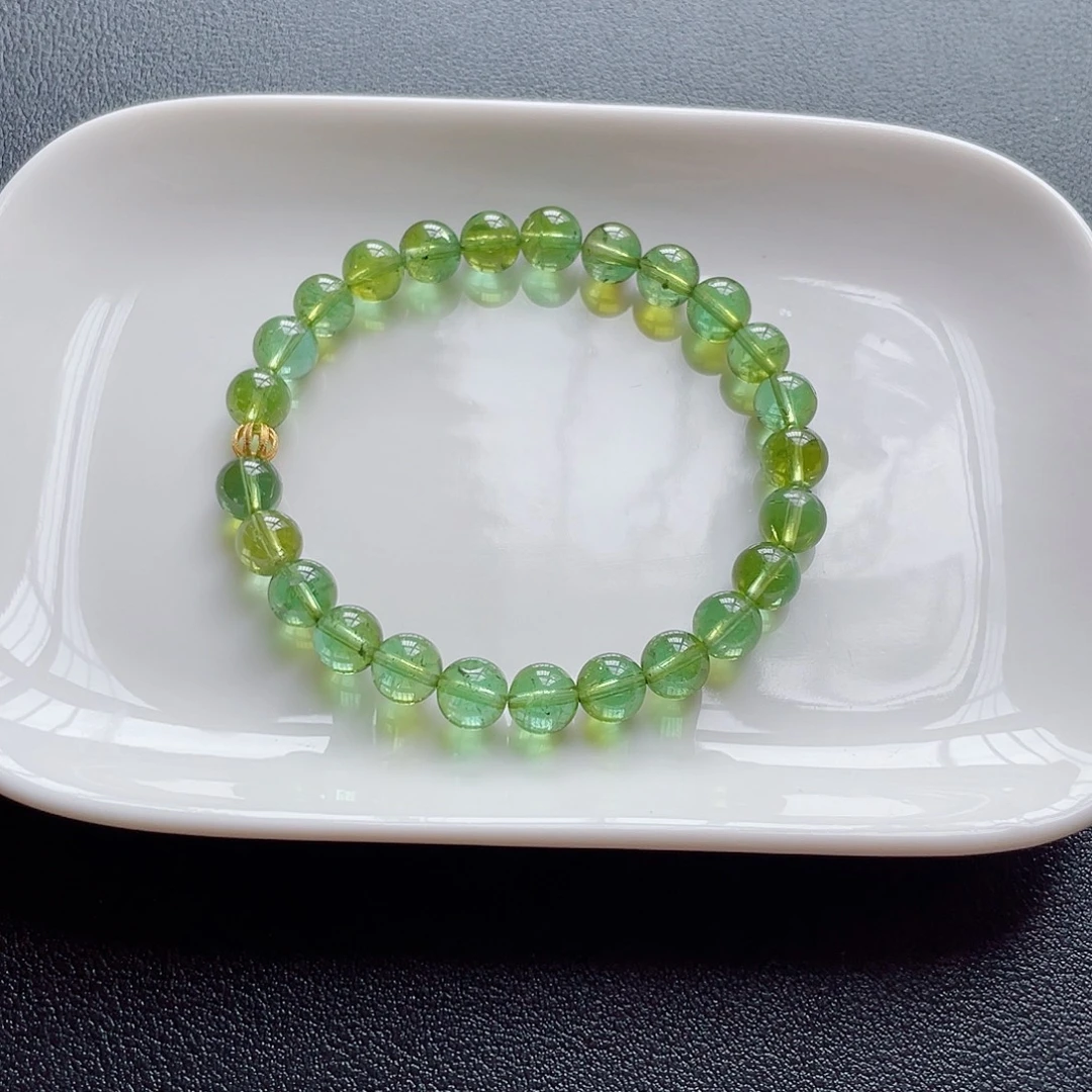 未镶嵌手链碧玺7.4mm左右