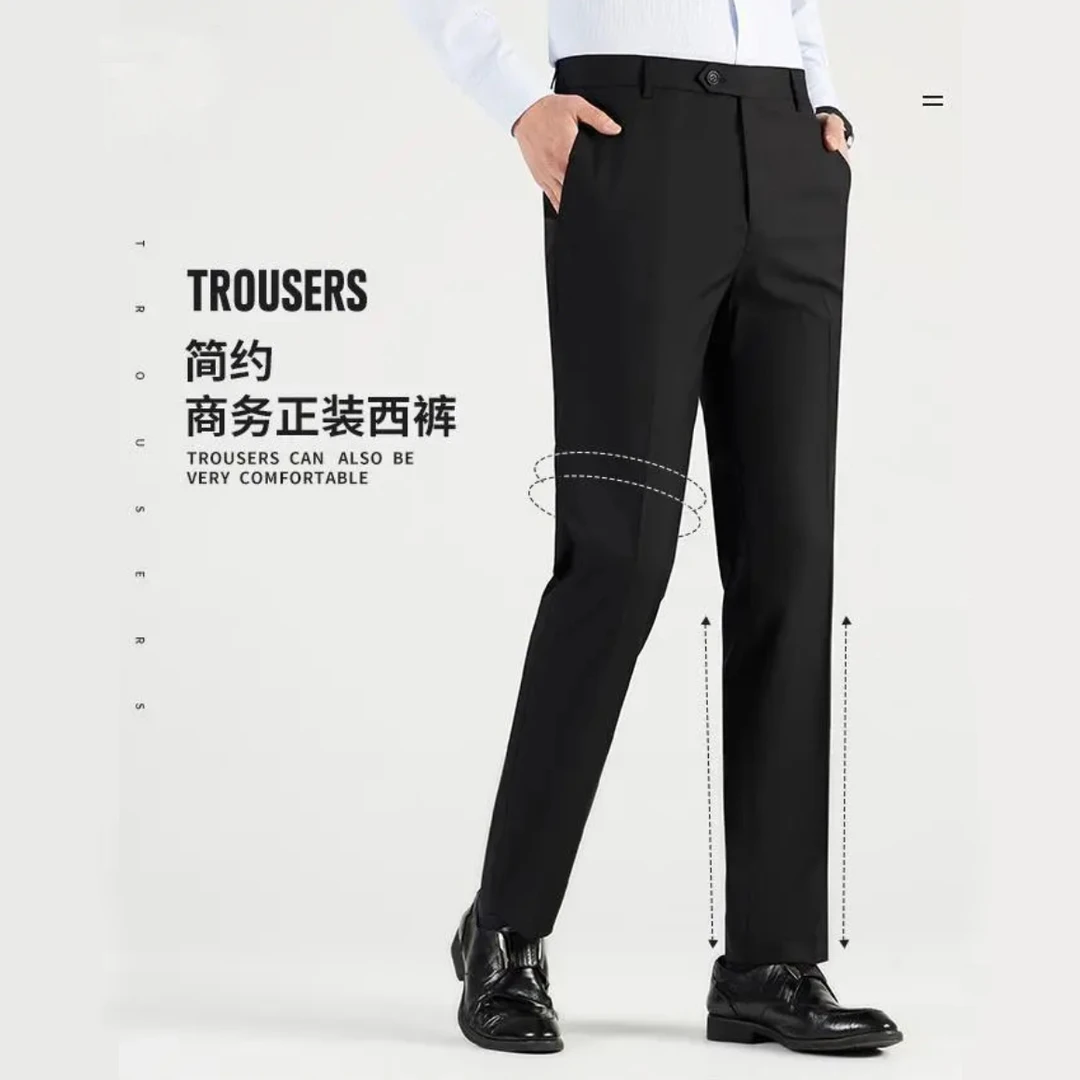秋款【100羊毛商务正装西裤】干洗需熨烫精纺 西裤商务直筒男西裤
