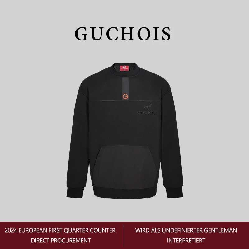 GUCHOIS 【刺客Ⅱ代 联名款】24年刺绣拼接工艺新款卫衣 GU218