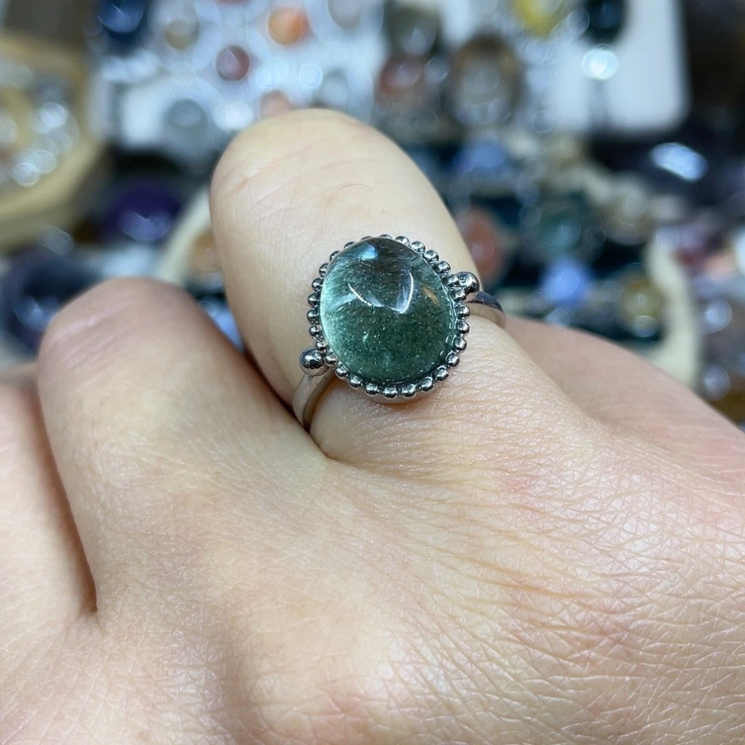 【闪购商品】银S925镶嵌珠宝半成品水晶戒指