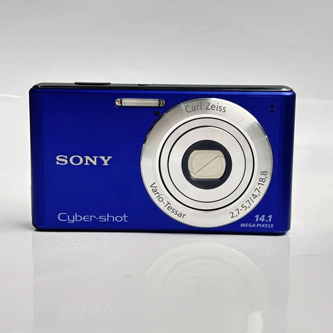 95新 Sony/索尼 w530蓝色1410万像素4倍光学变焦复古ccd相机