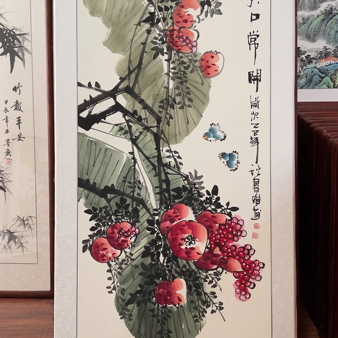 国画带框尺寸63*123厘米