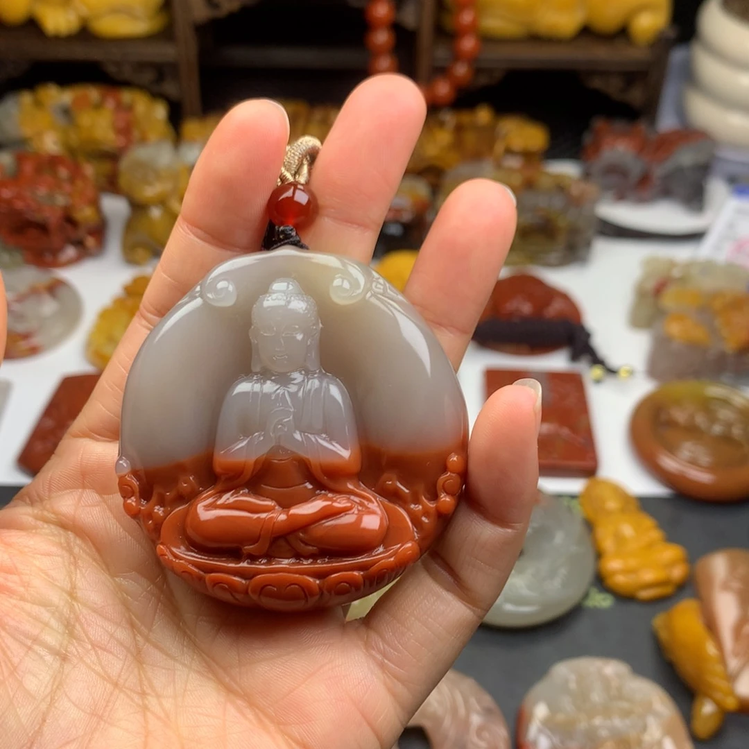 石英质玉（黄龙玉）挂件未镶嵌