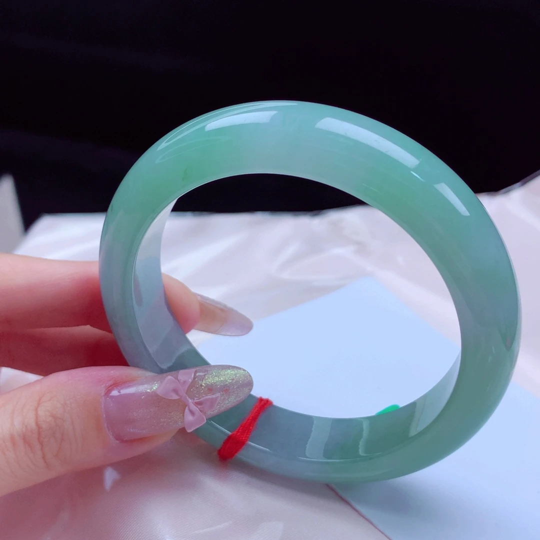 未镶嵌手镯翡翠天然缅甸翡翠A货手镯 70号