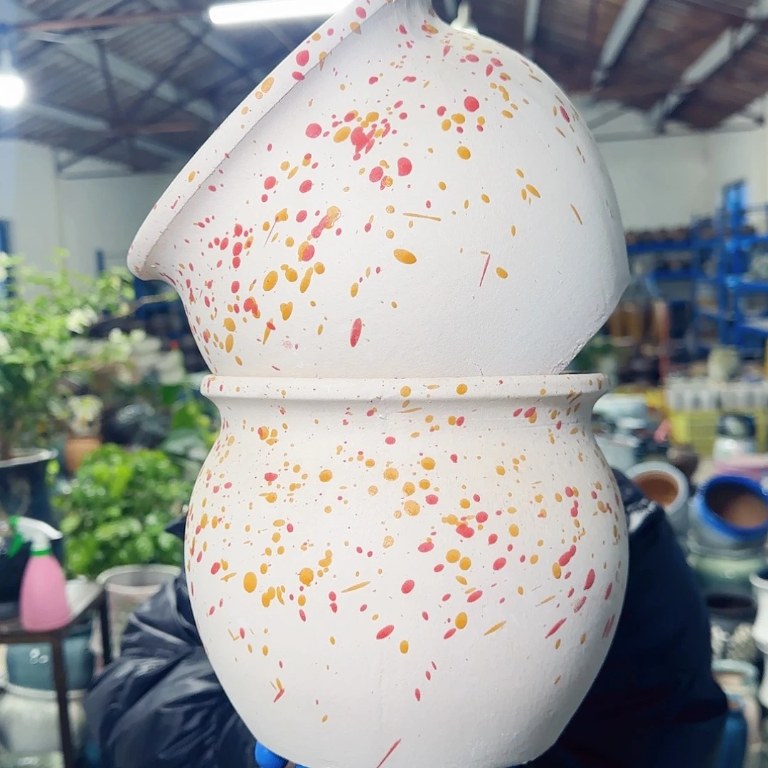 紫砂花盆高17口18