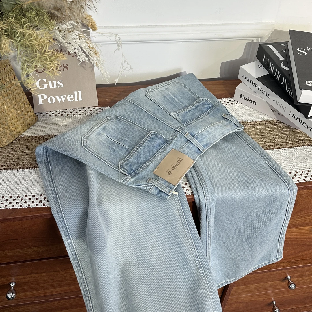 【运险+莱赛尔】夏季超薄款牛仔裤女窄版弯刀裤宽松显腿长