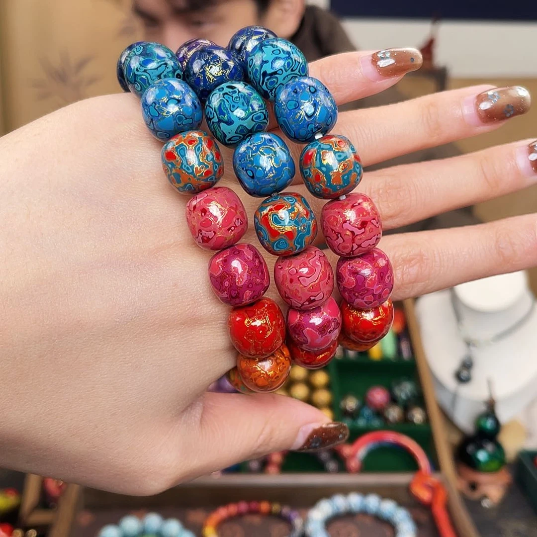 1.3尺寸 多宝手串 大漆工艺