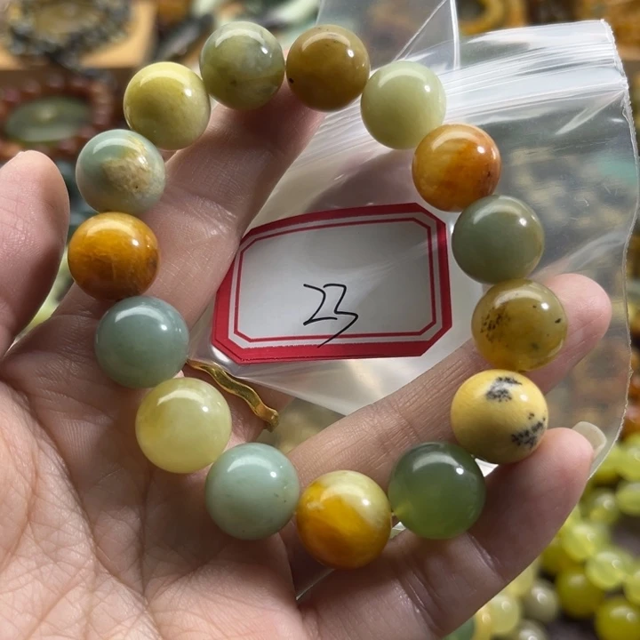 未镶嵌蛇纹石玉手链