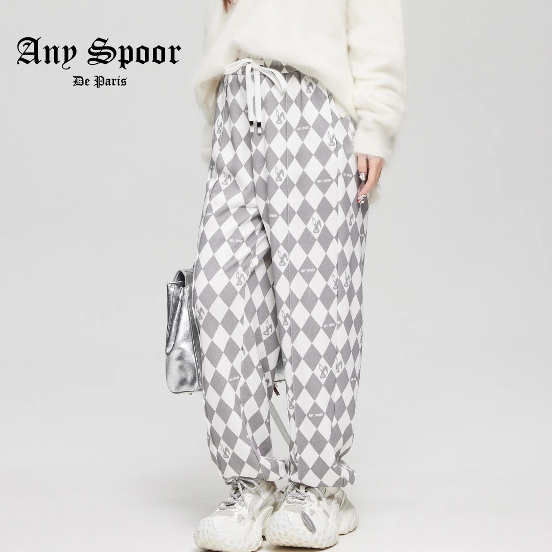 【ANY SPOOR】设计师潮流百搭舒适时尚春夏宽松休闲长裤83B162