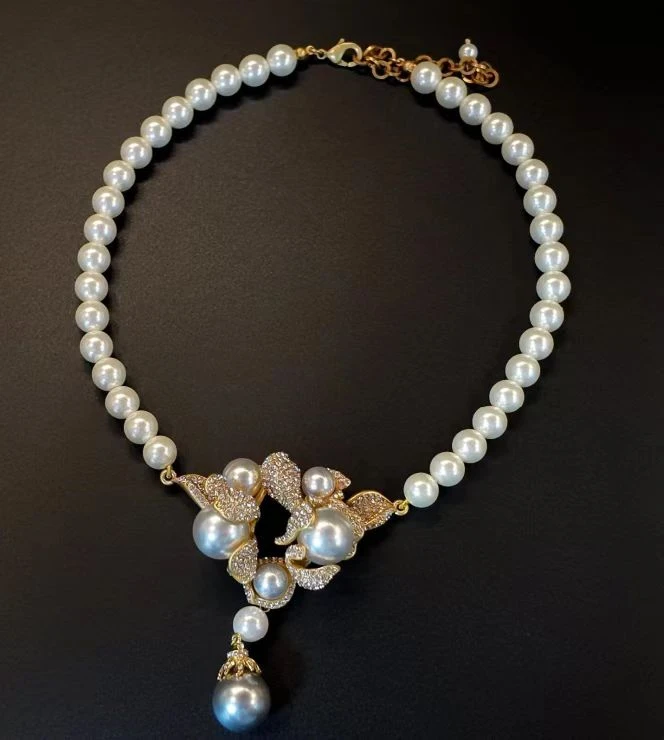 铜合金仿水晶项链 【然然王LA古藏】铜合金项链【WRR2246】