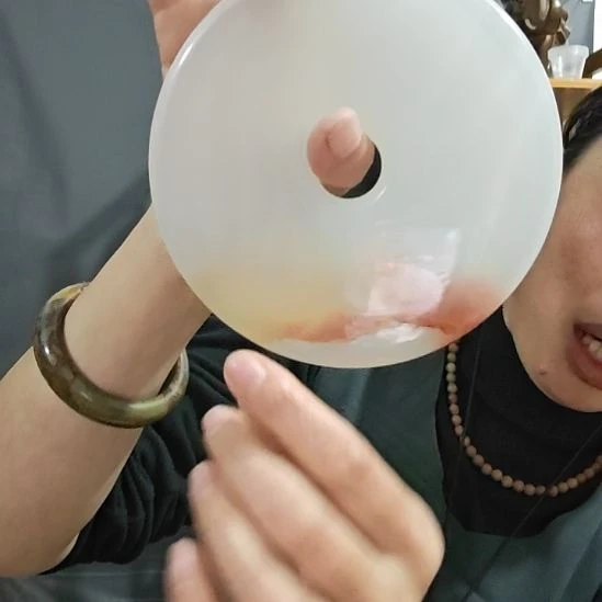 泗水砭石文化馆大玉盘摆件