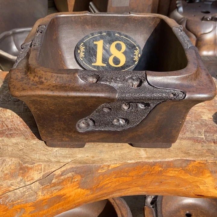 0***子杨冬益紫砂花盆47899