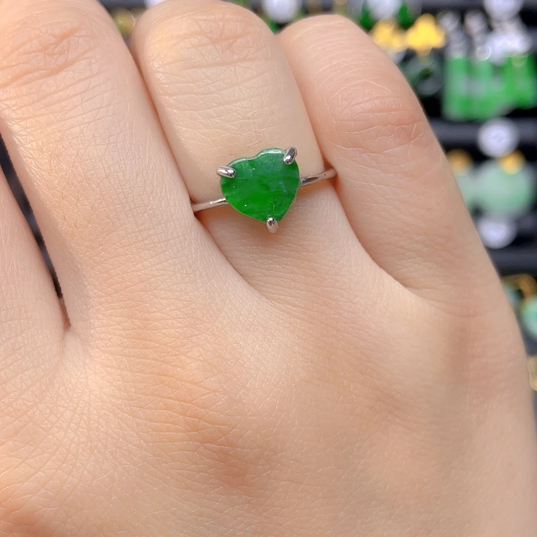 翡翠银S925镶嵌戒指