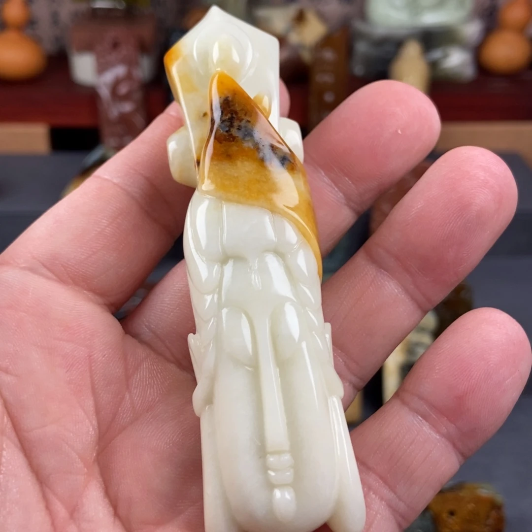 岫玉未镶嵌手把件