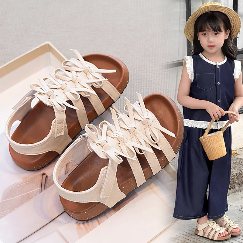 ABC女童鞋子儿童公主勃肯凉鞋2025新款夏季夏款超火女孩软底宝宝