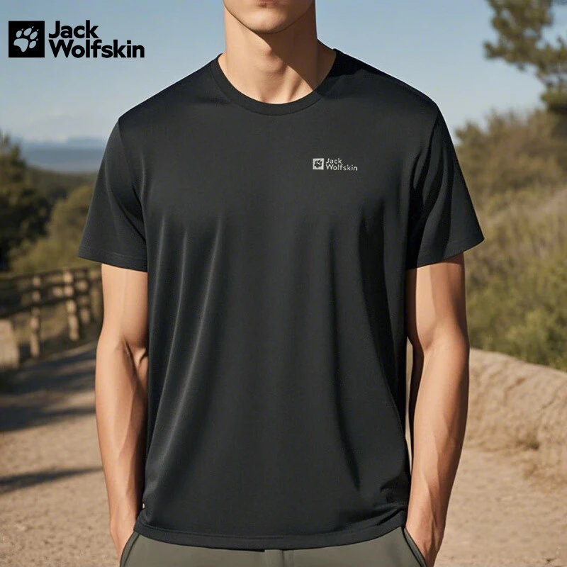 Jack wolfskin/狼爪男款T恤户外吸湿透气轻薄干爽速干短袖A63293