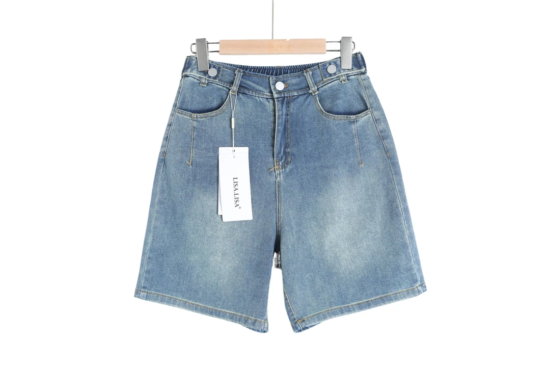 K0220短裤五分裤宽松水洗夏季男士磨白牛仔短裤夏季裤子