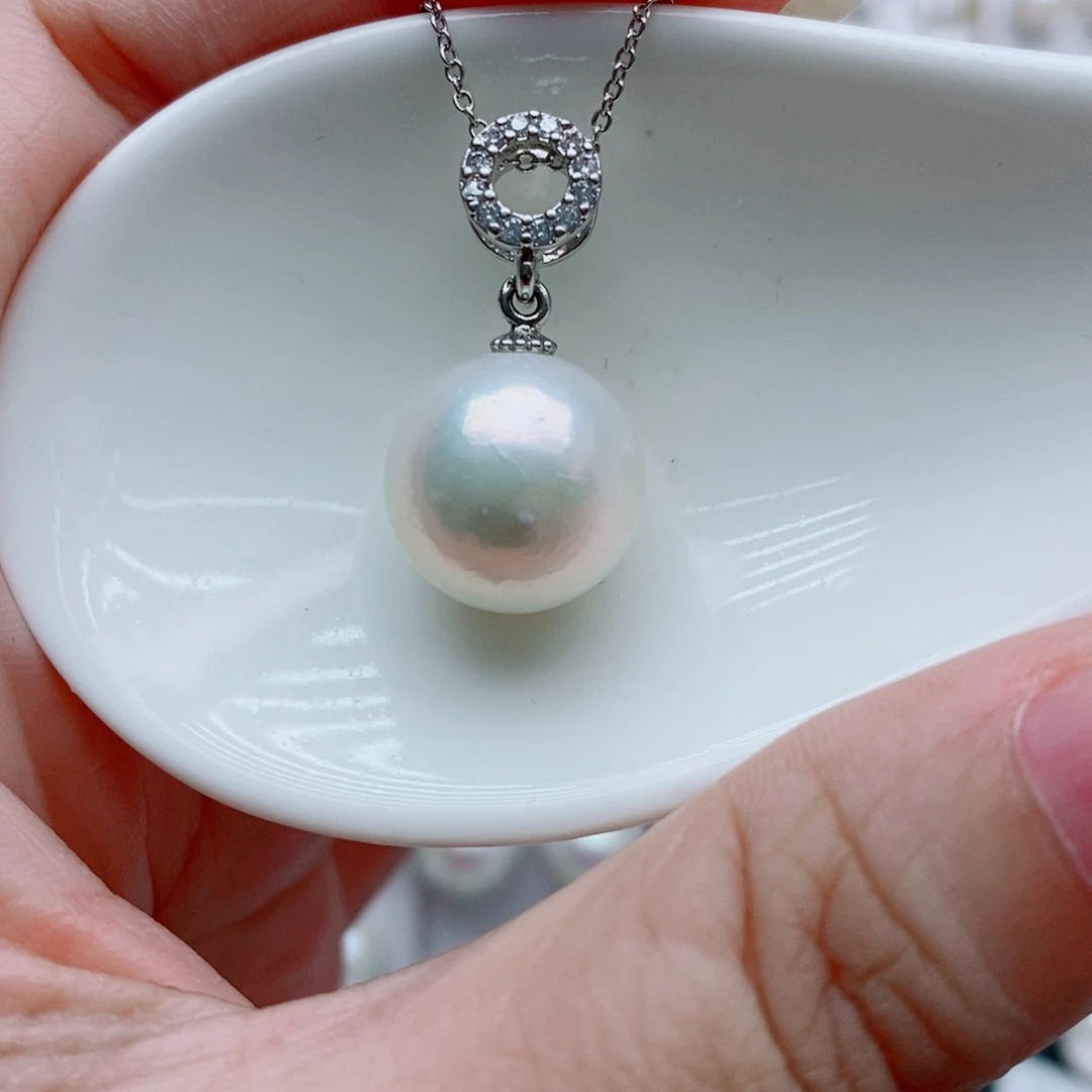 淡水珍珠未镶嵌吊坠(赠链)13mm