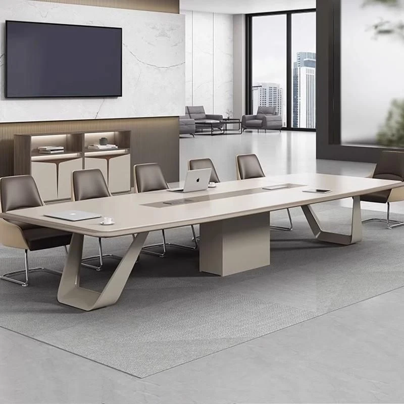 2025新款烤漆会议桌办公桌组合长桌办公室工作台会议室老板培训桌