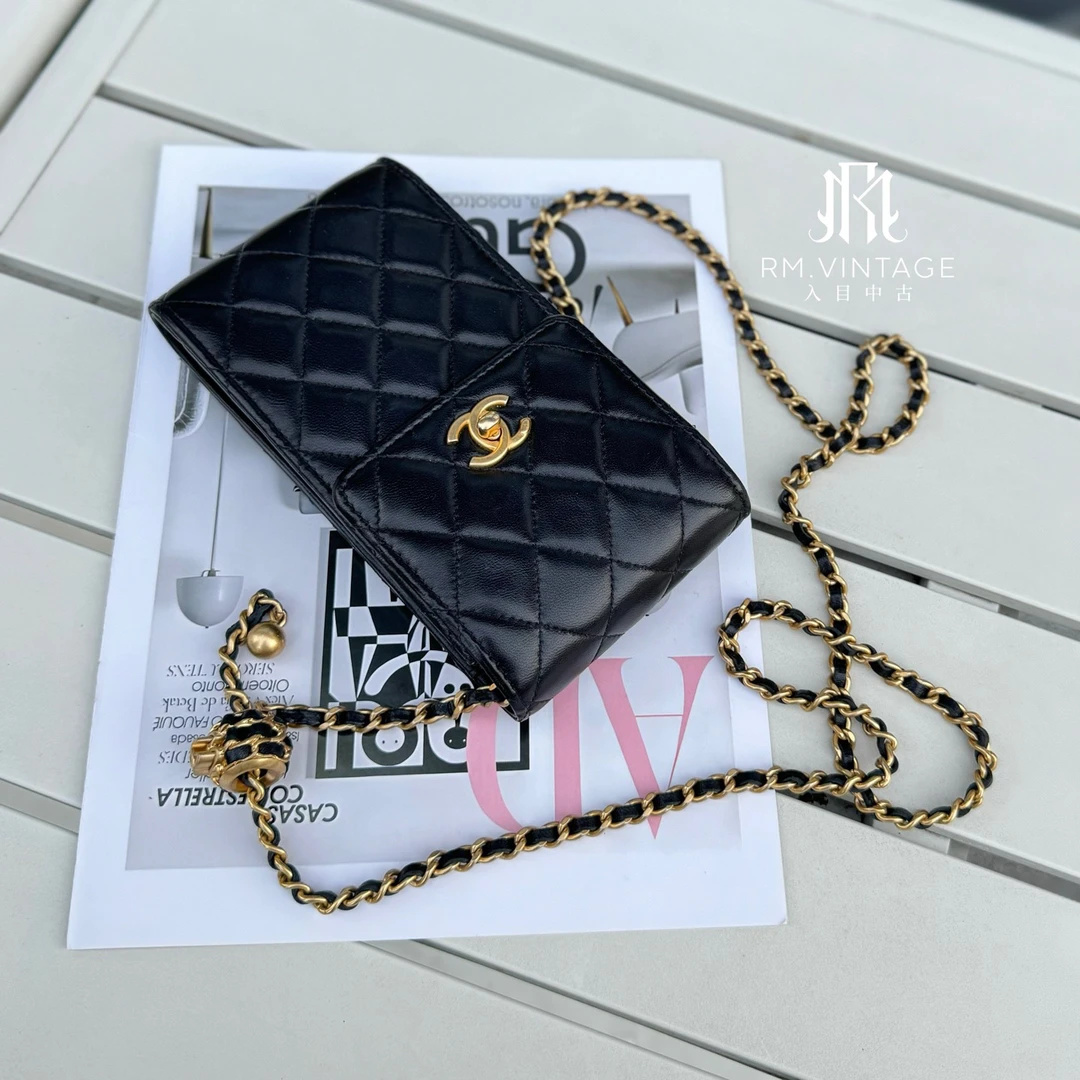 95新 Chanel/香奈儿 入目 金球手机包32开 32399