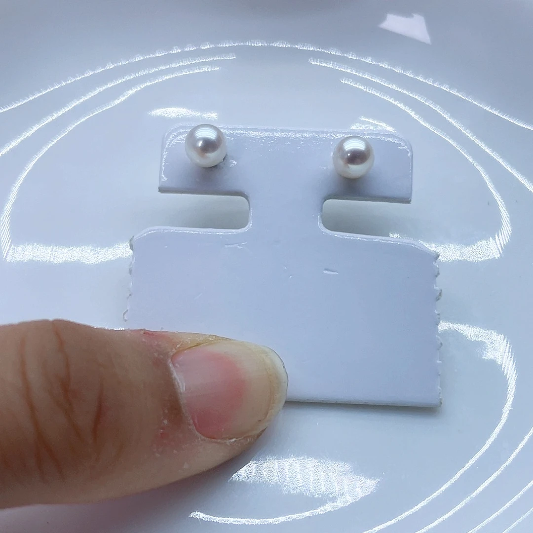 银S925镶嵌耳饰淡水珍珠