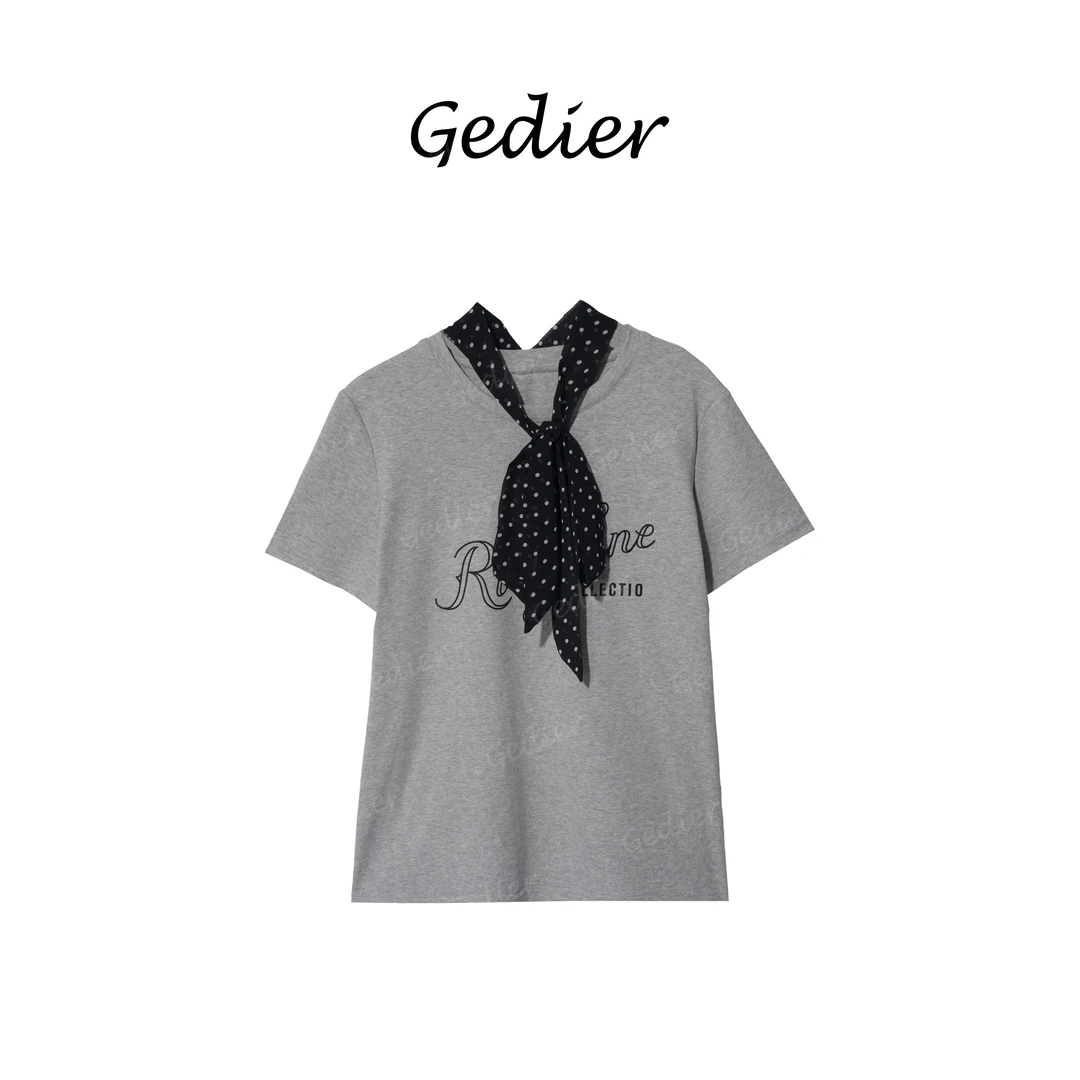 【歌蒂尔Gedier】2025新款设计感T恤时尚欧若风休闲出游TG510290Y