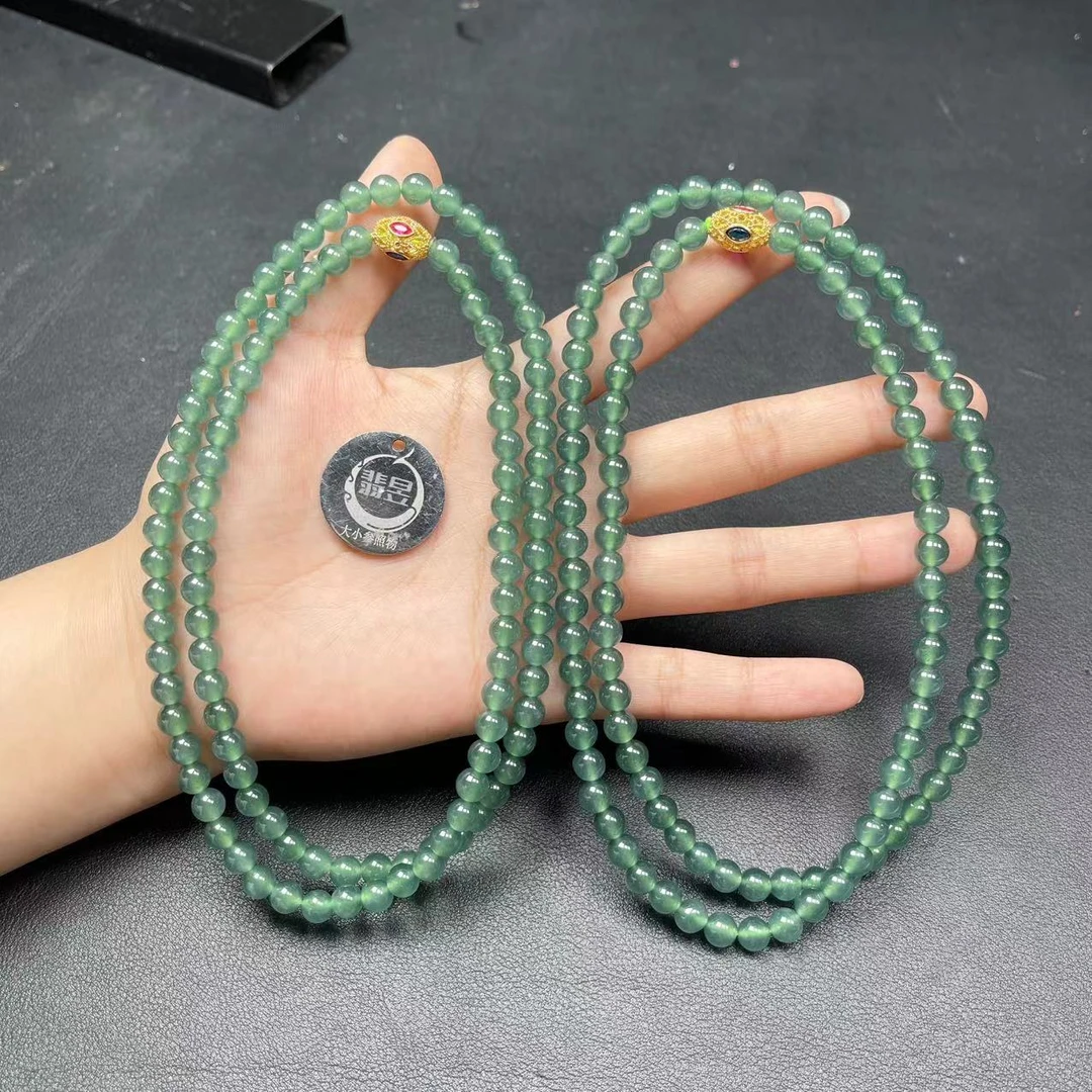 翡昱-N8-39904-61-天然A货翡翠珠链/约6+/约108颗/-多样性发其一