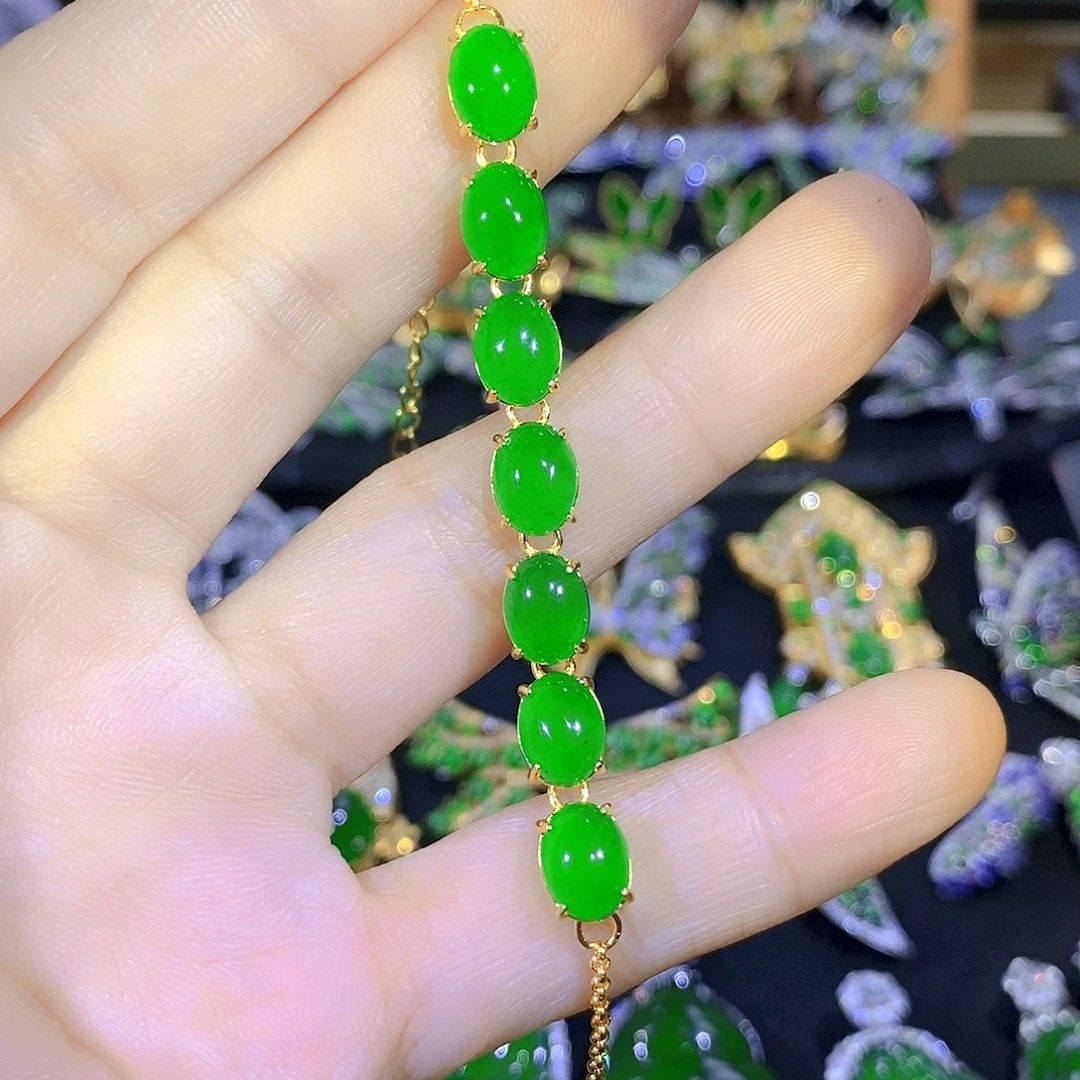 吊坠(不含链)银S925镶嵌翡翠