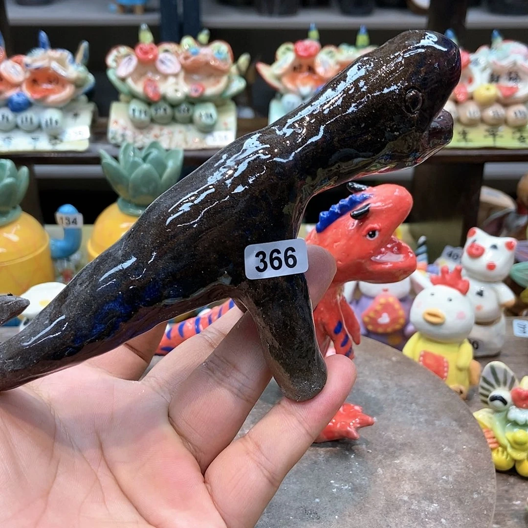 摆件直播间手工抽象陶瓷摆件366