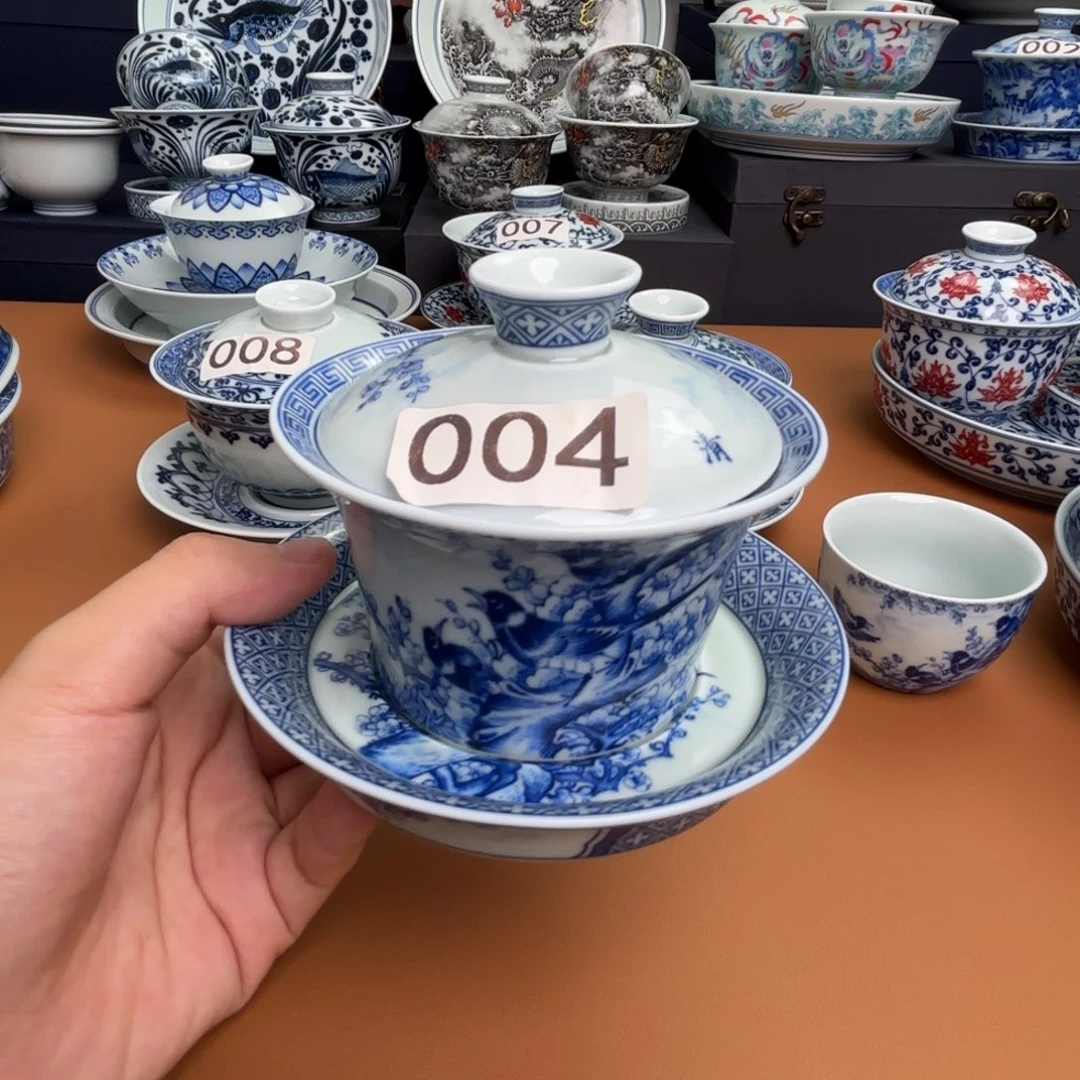 景德镇陶瓷三才盖碗