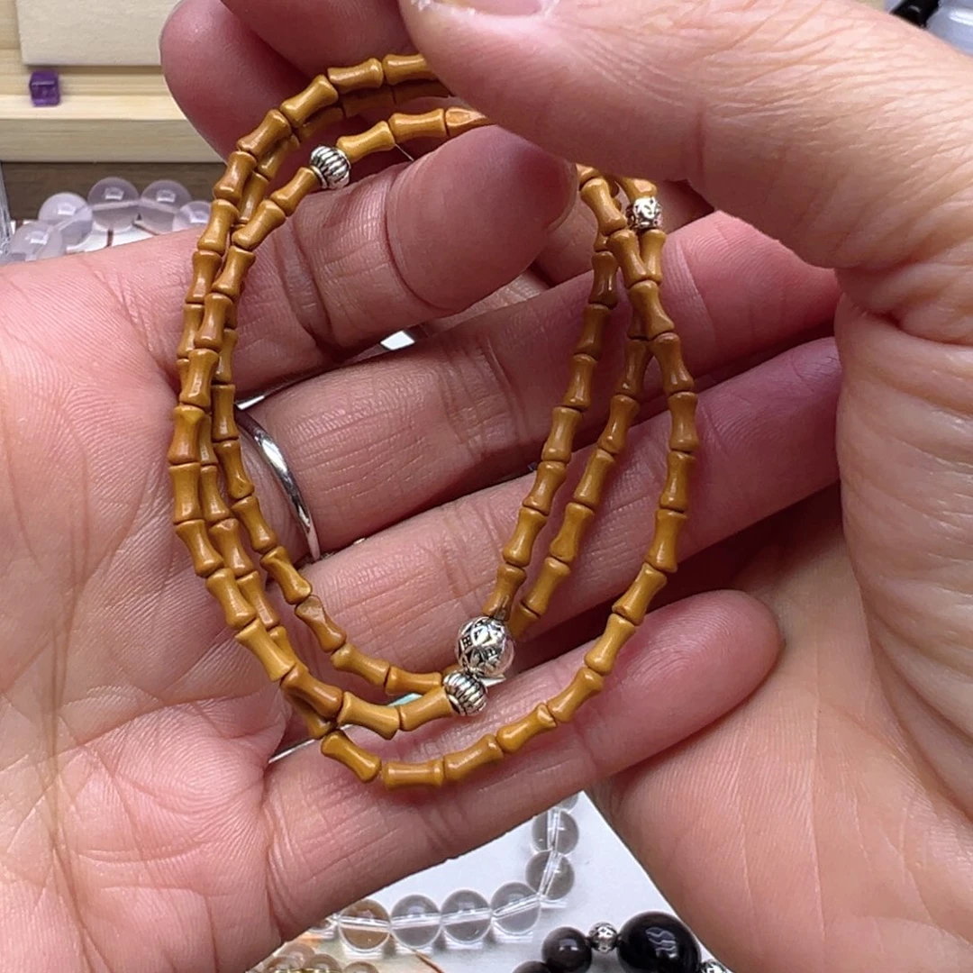 水晶手串未镶嵌竹节手串