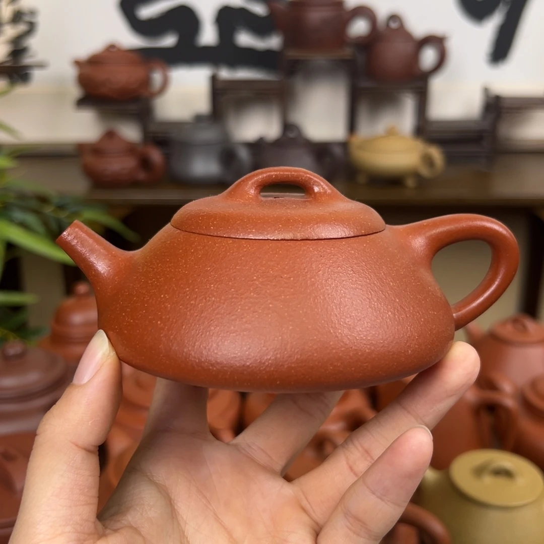 紫砂茶壶紫砂壶纳瓢红降坡150cc全国工杨志琴