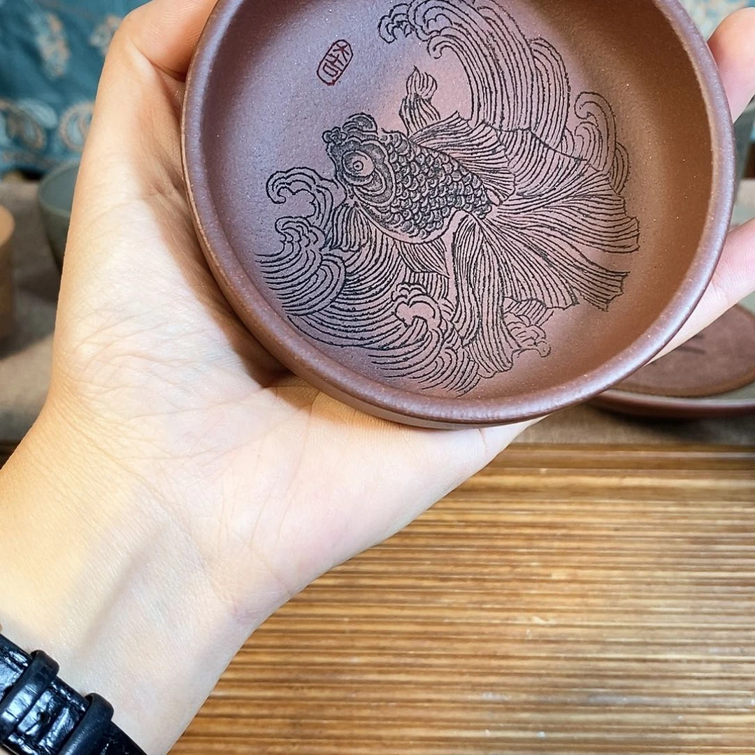 紫砂茶杯宜兴紫砂杯