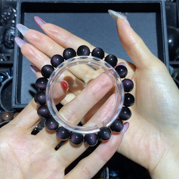 黑曜岩手链未镶嵌妍****活