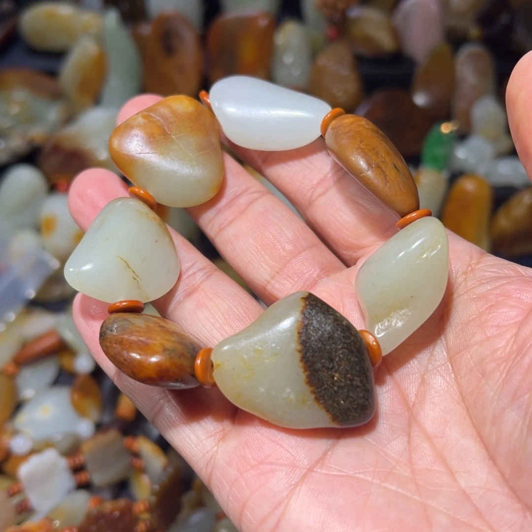 和田玉手串未镶嵌?***空